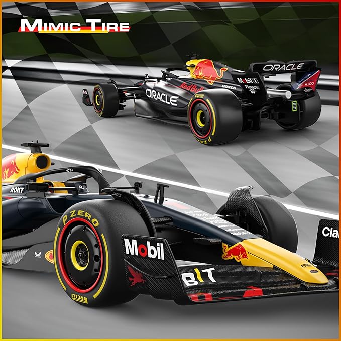 Licensed Red Bull F1 RB19 RC Car Building Kit 1/16 Scale Supercar Assembly Set with Remote Controller, Licensed Model, 55 Pieces, STEM Kits for Kids and Adults, Ages 8+ (RedBull RB19)