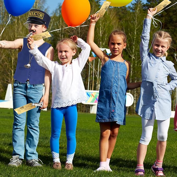 Kyson Train Conductor Costume 21Pcs Express Engineer Costume Accessories for Halloween Christmas Career Day