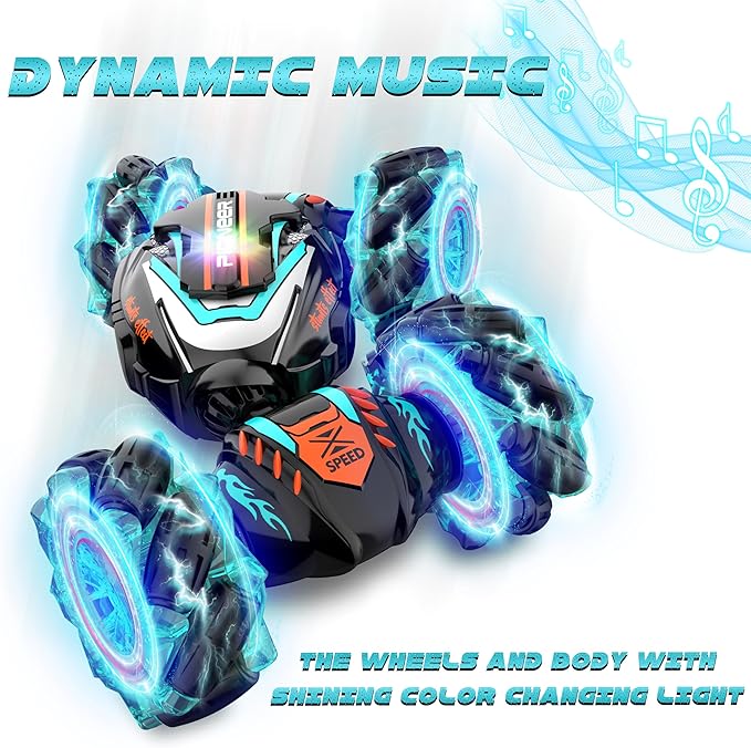 Remote Control Car, Gesture Sensing RC Stunt Car, 4 WD Transform Off Road for Rotating, 2.4Ghz Hand Controlled Remote Control Twister Cars, RC Cars for Kids Boys Girls Toy Gift Age 6 7 8 9 10 11 12 yr