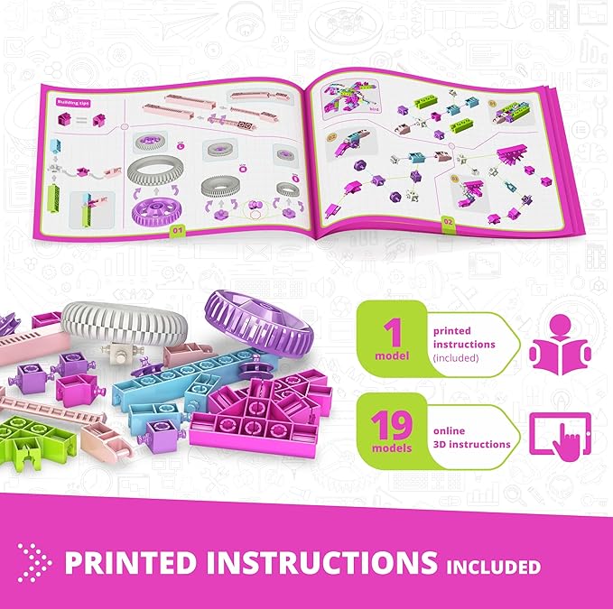 Engino: Creative Builder - 20-in-1 Designer Series, Toy Vehicles Vibrant Brick Set, Multimodels Snap Construction Assembly, Engineer STEM Kit, Kids 6+