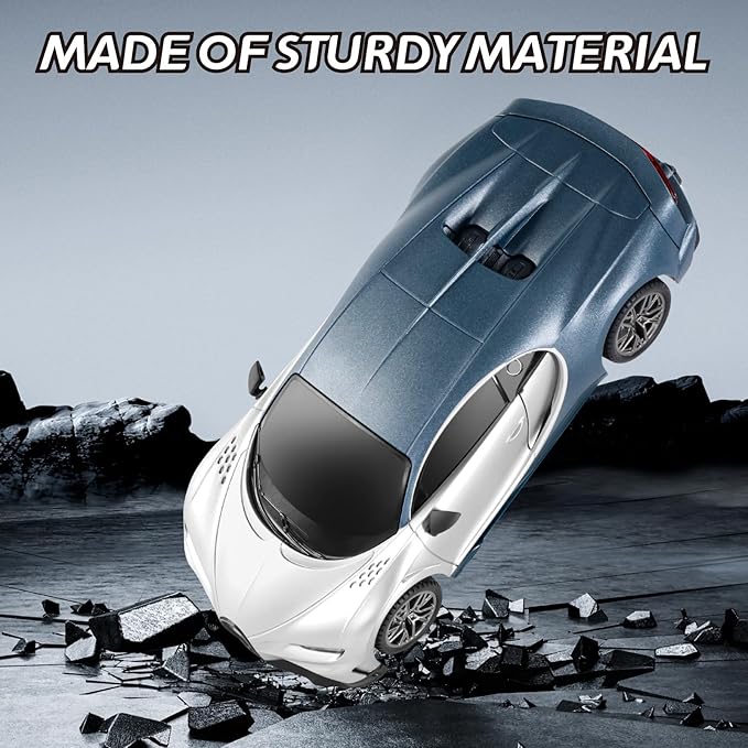 MIEBELY Remote Control Car - 1/24 Scale Fast Rc Race Car, Bugatti Chiron 3.7V 500 mAh Car Toys with Headlight, Racing Hobby Car Model Birthday Ideal Gifts for Adults Kids Boys Age 6 7 8 9 10 Year Old
