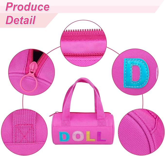 Ecore Fun 8 Piece 18 Inch Girl Doll Clothes and Accessories Set Include Yoga Sport Clothes Shoes Yoga Bands Towel Drink and Bag