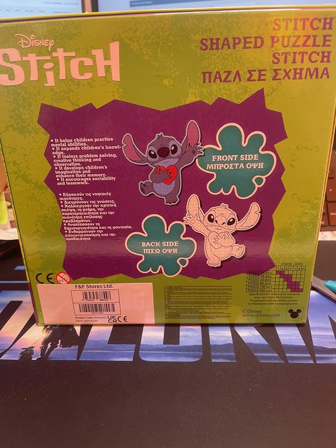 Disney Stitch Jigsaw Puzzle for Kids Teens or Adults 250 Pieces 7 Years Up Family Activity, Stitch Gifts