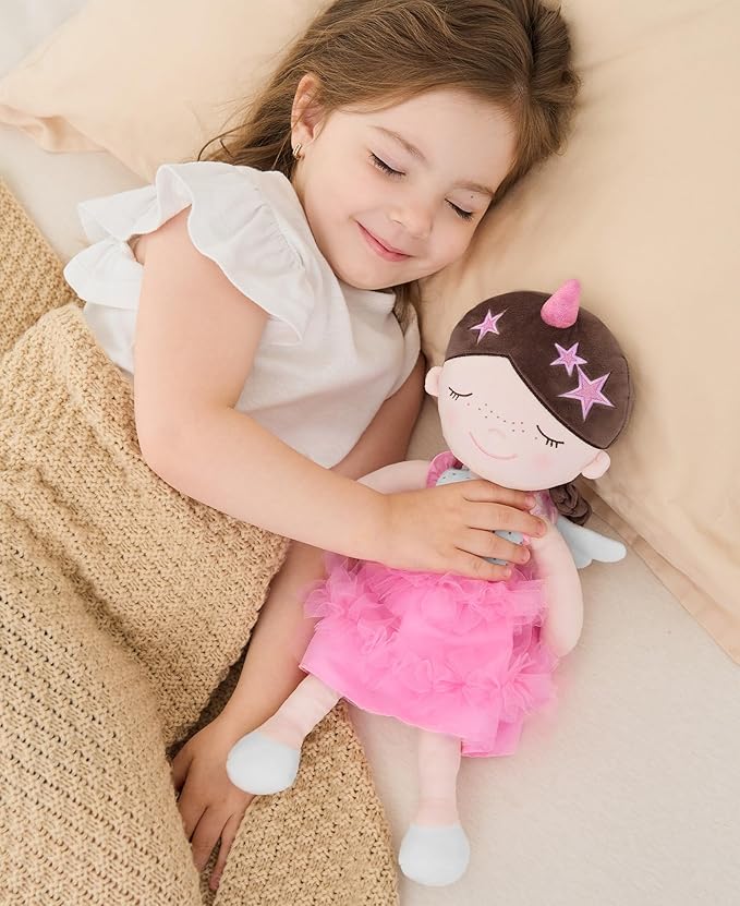 Soft Baby Doll Toys (16'') for Girls, My First Baby Rag Dolls for 1 Year Old Girl Birthday Gift Plush Doll Toys Machine Washable Baby Doll for Toddler Kids Infants - Star Princess