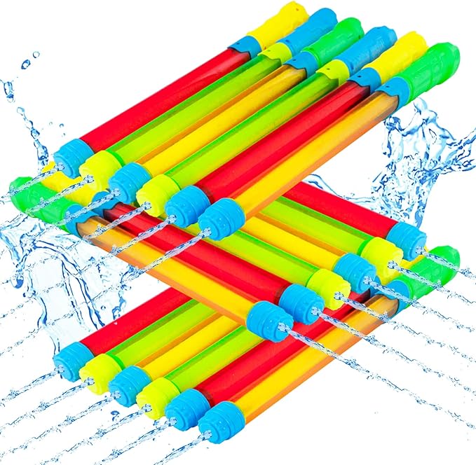 Squirt Guns Super Water Soaker Blaster, 16.5'' Squirt Guns Bulk Summer Outdoor Swimming Pool, Backyard, Beach Water Game Fighting Play Toys (4)