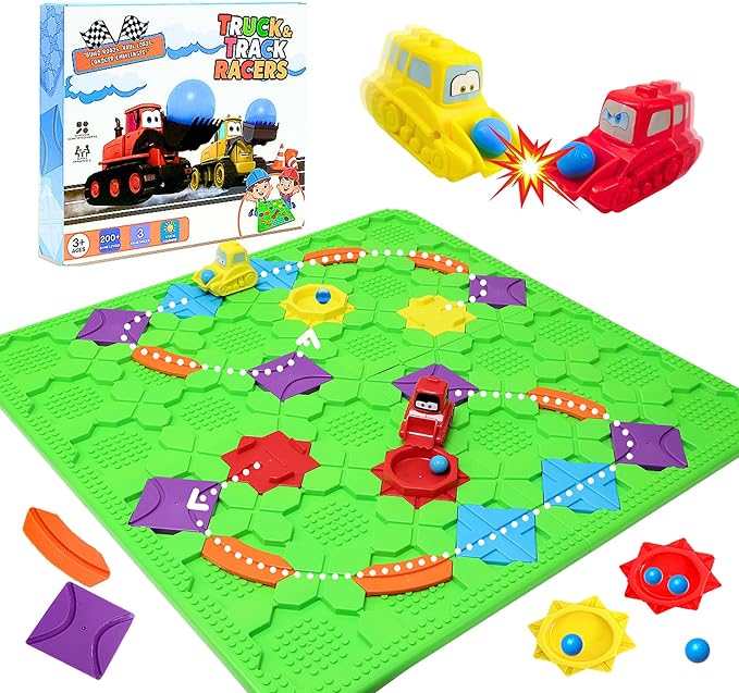 Track Racing Adventure Game for Kids 3-8: 200+ STEM Challenges & 3 Race Modes – Fueling Creative Play & Epic Track Designs!