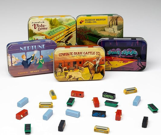 Remarkable Railcars - Deluxe Board Game Train Set | Upgraded Player Pieces for Ticket to Ride and Other Adult, Family, and Kids Train Board Games