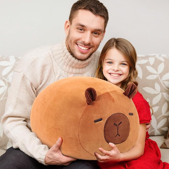 Wepop Capybara Plush Stuffed Animal Toys, 20 in Cute Plush Throw Pillows Soft & Cuddly Plushies Dolls Gifts for Boys Girls