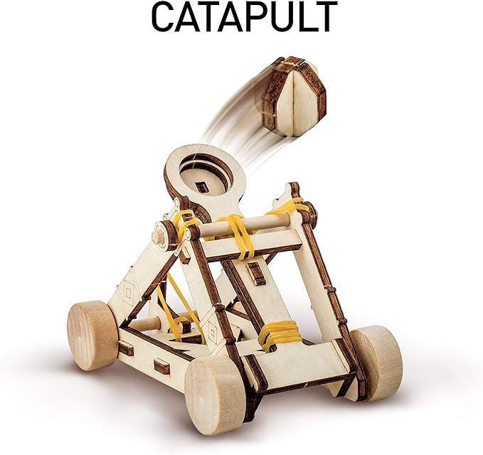 NATIONAL GEOGRAPHIC Da Vinci Model Kit - Catapult Kit for Kids, 3D Puzzle Building Toy for Boys and Girls, Wood Building Kit for Kids, A Great STEM Project, Engineering Model Kit (Amazon Exclusive)