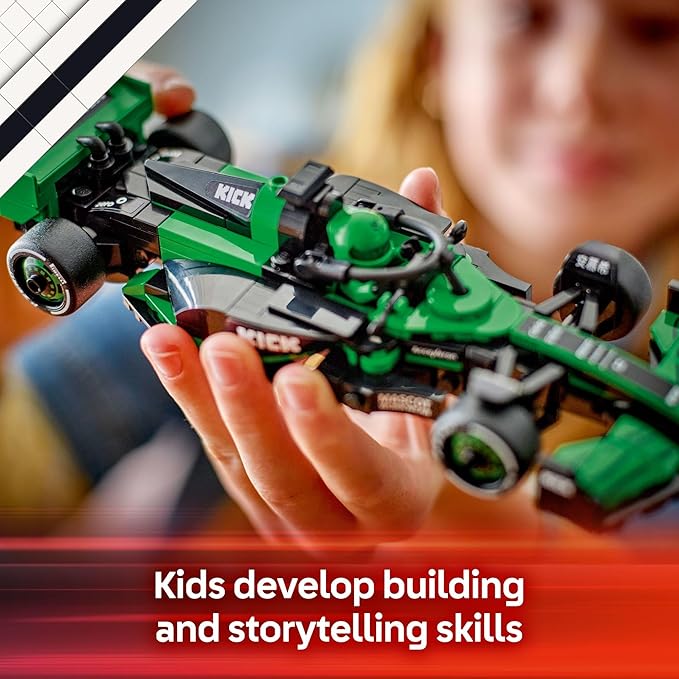 LEGO Speed Champions Kick Sauber F1 Team C44 Race Car Toy - Building Set for Kids, Boys & Girls, Ages 10+ - Toy Car for F1 Fans - Gift Idea for Birthday - 77247