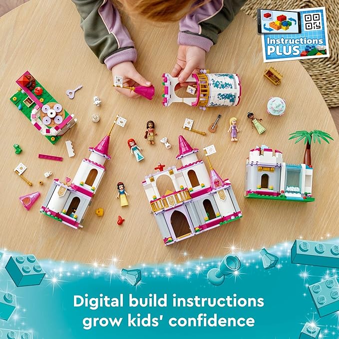 LEGO Disney Princess Ultimate Adventure Castle 43205 Building Toy with 5 Princess Mini-Dolls Including Ariel, Rapunzel and Snow White(Packaging May Vary)