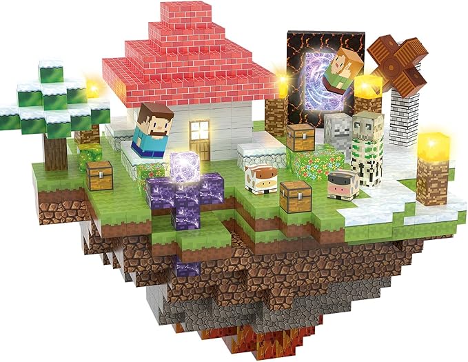 200PCS Magnetic Blocks Building Toys Set, Light Up Magnet Cubes, 3D Magnetic Building Blocks for Kids Boys Girls Ages 3+, STEM Sensory Christmas Birthday Present Construction Toys