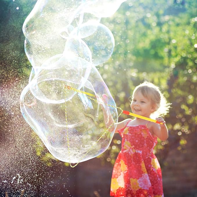 8 Pieces Giant Bubble Wands Big Bubble Wands for Kids Outdoors Bubble Toy for Birthday, Outdoor Activities, Party Favors, Giant Bubble Solution Not Included (Assorted Color,Practical)