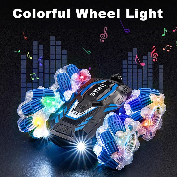 2.4GHz 4WD Gesture Sensing RC Stunt Car, Double-Sided 360° Flips Remote Control Cars,Best Birthday Gifts for Kids,Gesture RC Car Remote Control Transformed Vehicle for Boys Age6-12 yr