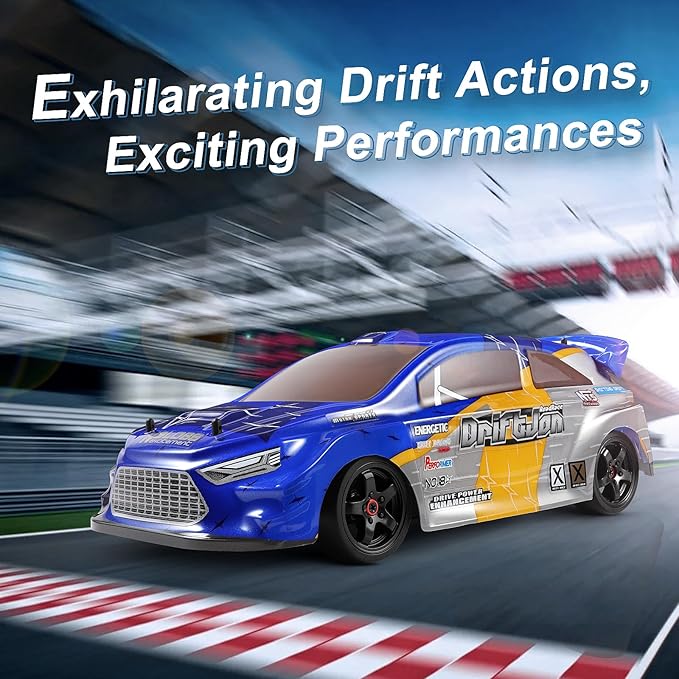 HAIBOXING 2197 RC Drift Cars 1/18 Scale High Speed Performance with Gyro, 2.4GHz Remote Control Cars 28 KM/H RTR for Kids and Adults, Electric Powered 4WD RC Rally Car with 2 Rechargeable Batteries