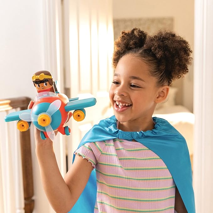 Educational Insights Design & Drill Bolt Buddies Plane - Construction Toys & Toddler Tools, Kids Tool Set with Real Electric Drill Toy, Take Apart STEM Set, Building Kits and Gifts for Ages 3+