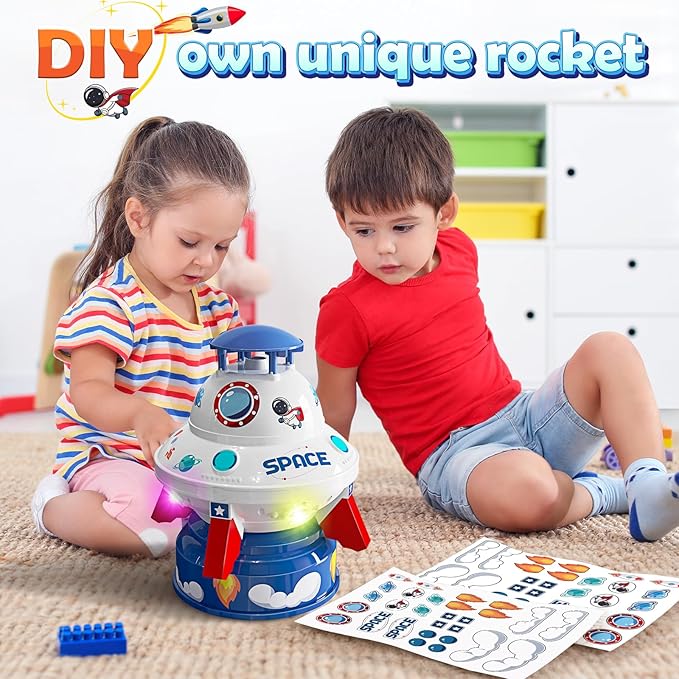 Skirfy Water Sprinkler for Kids Toys,Outdoor Summer UFO Water Rocket with Light Up Liftoff 9-16ft & Spin,Water Toy Backyard Lawn Birthday Gift for Gilrs Boys Age 3 4 5 6 7 8 Year Old
