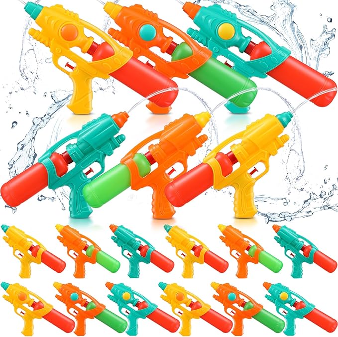 18 Pcs Large Water Guns for Kids Adults Long Range Water Pistol Toy Blaster Squirters Guns for Summer Outdoor Swimming Pool Beach Sand Fighting Play