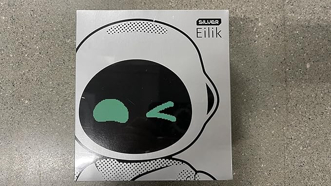 Eilik Silver - Touch Interactive Desk Companion Toys, Cute Robot Pets with Abundant Emotions. Funny Animations&Mini-Games, Birthday Gifts for Girls and Boys. Constantly Update(Chrome Silver Version)