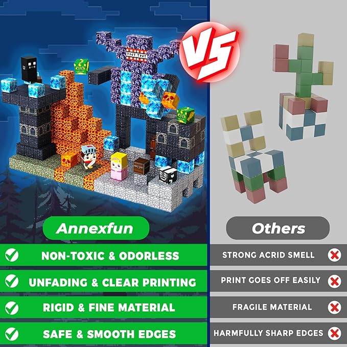 Magnetic Blocks - 100PCS Build Magnetic Dark Mechanical Guardian Castle - Magnetics Toys for Montessori Toddler Christmas Birthday Gifts - STEM Sensory Toys for 3 4 5 6 7 8 9 10 Year Old Boys