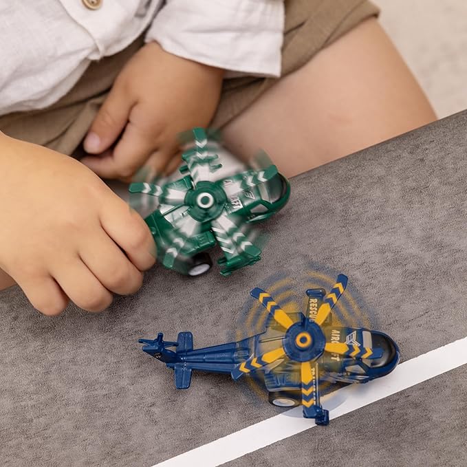 JOYIN 16 Pcs Pull Back Airplane Toys, Boys Plane Playset, Aircraft Incl Helicopter, Fighter, Bomber, Biplane Toy, Gifts for Toddler Kids 3+ Years Old, Kids Presents, Easter Basket Stuffers