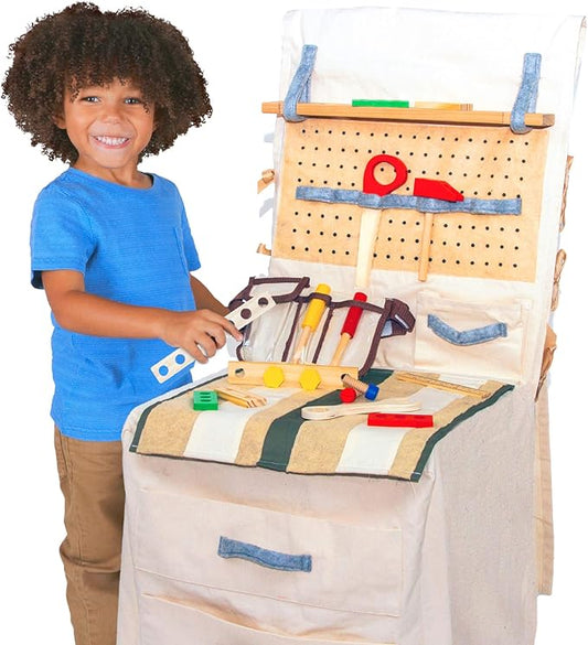 Builder Set - Pretend Fabric Play Builder Set Includes 39 Pieces for Boys Girls Kids- Mom's Choice Gold Award Winner