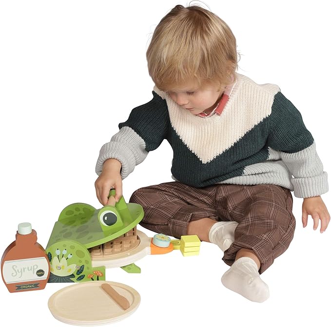 Manhattan Toy Ribbit Waffle Maker Toddler & Kids Pretend Play Cooking Toy Set