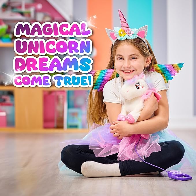 Greenbo Unicorns Toys for Girls Age 4-6 - Includes Multifunctional Unicorn Gifts, Painting Kit Crafts for Kids, and Unicorn Dress - Fun and Engaging Birthday Gifts for Girls Ages 3, 4, 5, 6, and Up