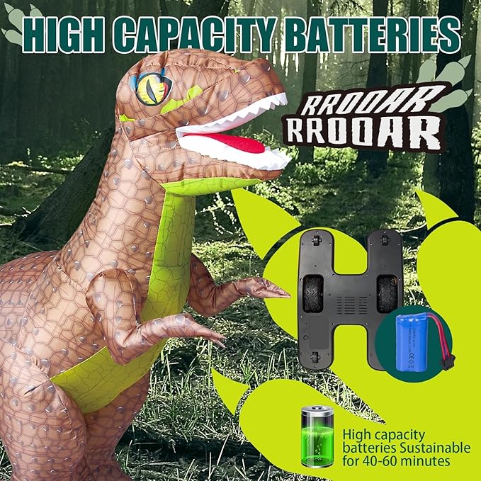 Rc Dinosaur Toy Inflatable Remote Control Cars Walking Forward Backward 360° Rotation Gifts for Boys Kids 3,4,5,6-12 Years Old