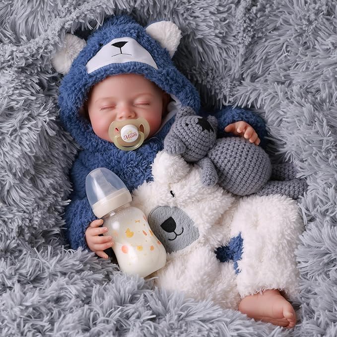 BABESIDE Reborn Baby Dolls Boy 20 Inch - Lifelike Smiling Realistic Baby Doll Boy with Soft Vinyl Body, Poseable Limbs, Real Baby Doll with Accessories for Kids, Collectors & Gifts