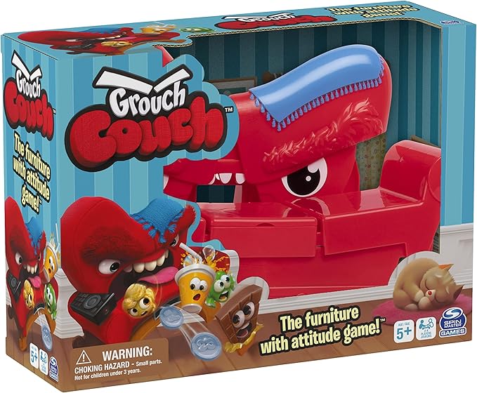 Grouch Couch, Furniture with Attitude Popular Funny Fast-Paced Board Game with Sounds, for Families and Kids Ages 5 and up