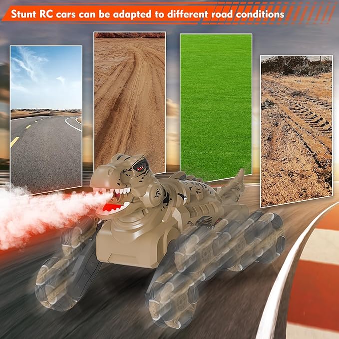 8WD Gesture Sensing Rc Stunt Car, 2.4 Ghz Remote Control Car with Light&Music&Spray for Kid 6-10 11 12 Year Old, Hand Controlled RC Stunt Vehicle, Birthday Gifts for Boys Girls