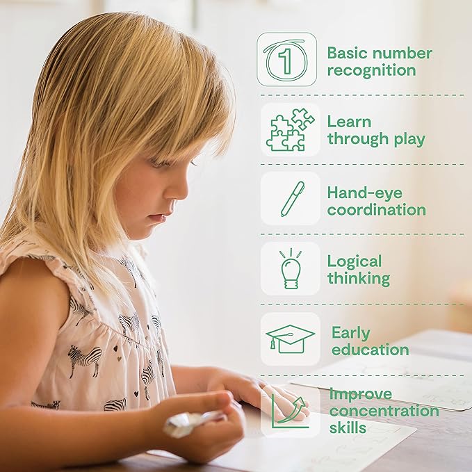 Learning Activity - Drawing with Numbers Educational Game, Perfect for Kids, Preschoolers Who Love Toys, Art and Craft Activities, Gifts for Girls and Boys Ages 3, 4, 5, 6