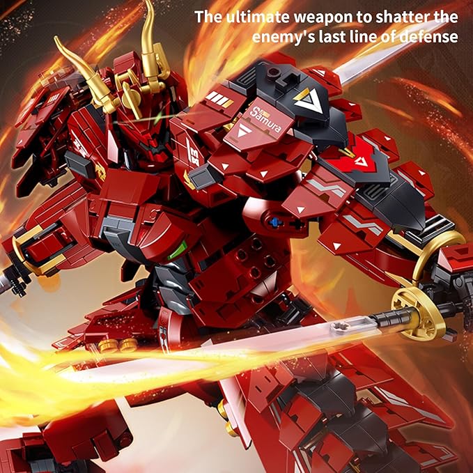 Double Knife Flow Samurai mech Robot Model Building Blocks Toy Set Birthday for Age 8+ Children Adults Teens 923 Pieces