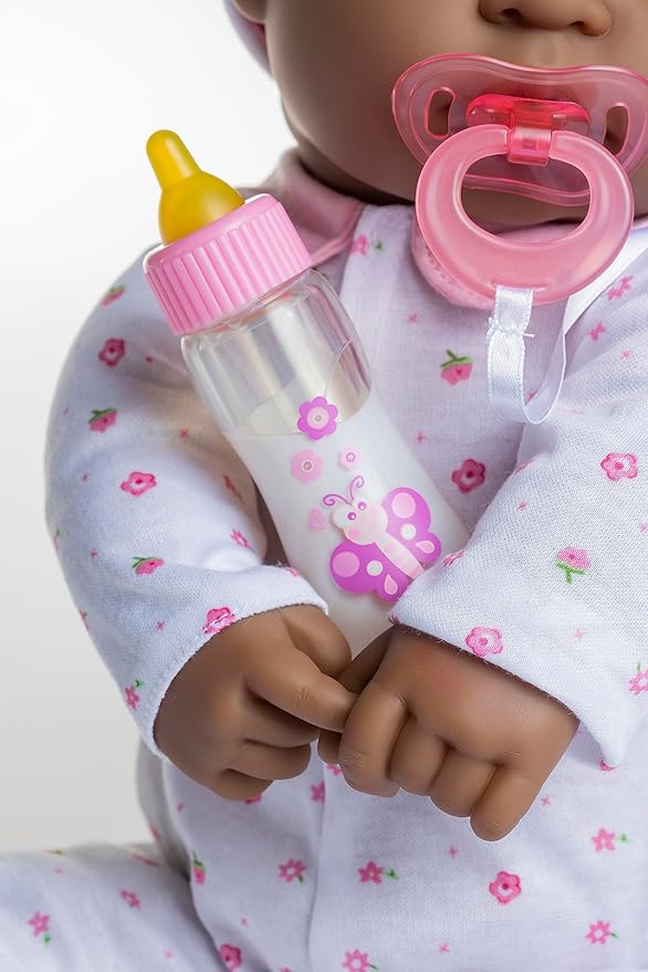 JC Toys - La Baby | African American 20-inch Large Soft Body Baby Doll | Washable | Removable Pink Outfit w/ Hat and Pacifier | For Children 2 Years +