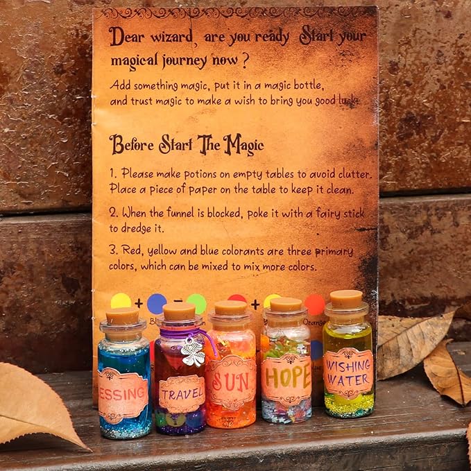 Alritz Fairy Potions Kit, Magic Mix Kit 20 Bottles, Christmas Gifts Decorations Ornaments Garden Crafts Birthday Gifts Toys for Girls and Boys 6 7 8 9 10 11 12+Years Old Families Party Indoor Outdoor