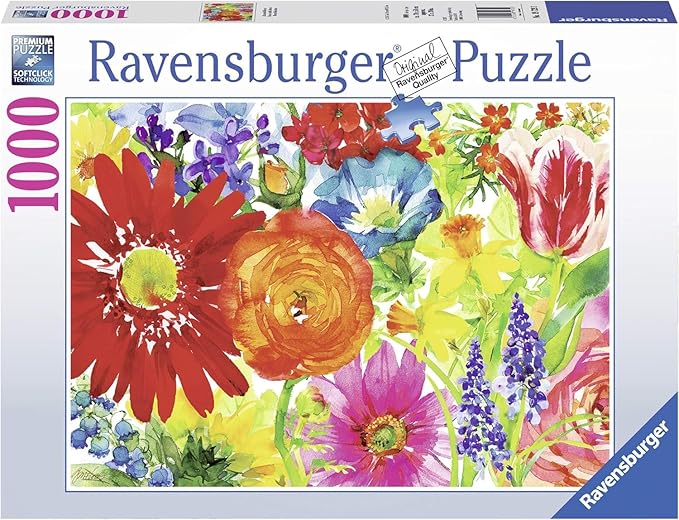 Ravensburger Abundant Blooms | 1000-Piece Jigsaw Puzzle for Kids and Adults | Precision-Made Unique Anti-Glare Surface | Engaging Activity for Brain Development