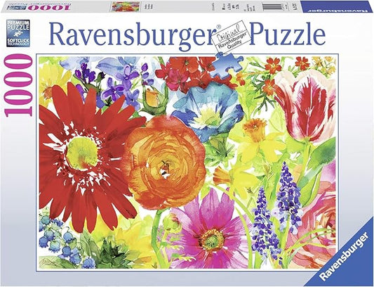 Ravensburger Abundant Blooms | 1000-Piece Jigsaw Puzzle for Kids and Adults | Precision-Made Unique Anti-Glare Surface | Engaging Activity for Brain Development
