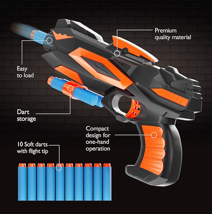 Hover Shot Shooting Toy for Kids - Ball Target Game for Nerf Guns - Cool Birthday Gifts Toys for Boys Age 6+ Year Old Boy Best Teenage Gift Idea - Gun, Targets & Darts - Powered by Plug or Batteries