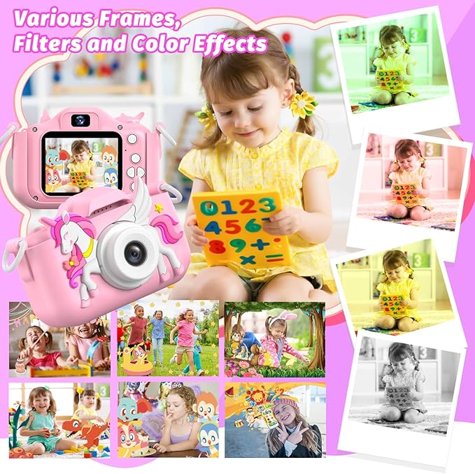 Masterbee Children's Camera Toys for Girls & Boys, 3-12 Years - 1080P HD Video Kids Digital Camera - Perfect for Christmas & Birthday Gifts