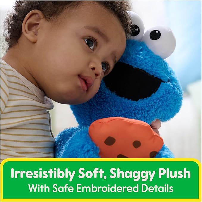 GUND Sesame Street Official Peek-a-Boo Cookie Monster Plush, Stuffed Animal Sensory Toy for Babies and Toddlers, Ages 1 and Up, Blue, 11”