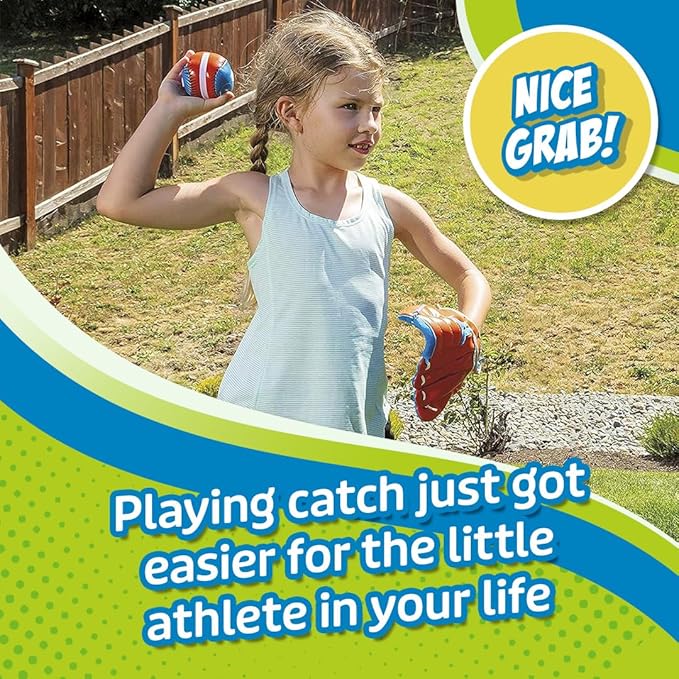 Get Outside Go! Easy Catch Ball & Glove Set Super Sport Outdoor Active Play Baseball by Toysmith (Packaging May Vary) Small