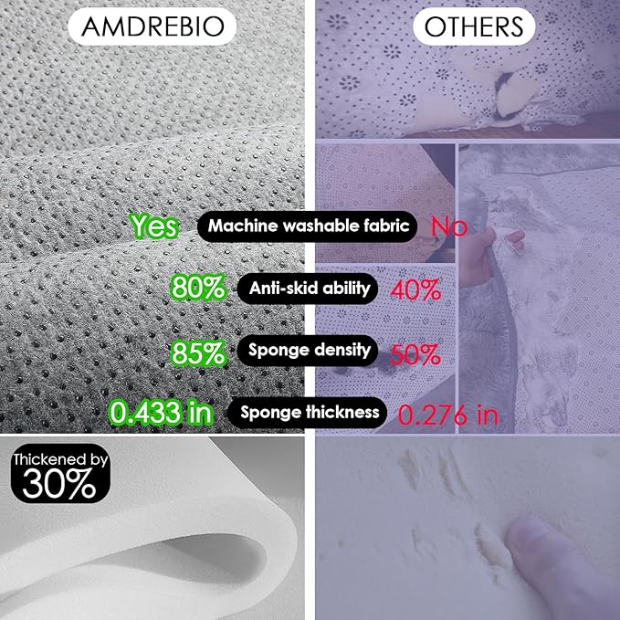 Amdrebio Blue Purple Rainbow Mermaid Rugs 6x9 for Girls Bedroom Decor Aesthetic, Soft Plush Fluffy Kawaii Area Rugs for Kids Room Nursery Playroom, Cute Stitch Frozen Fuzzy Furry Baby Toddler Carpet