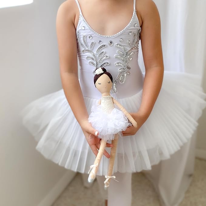 MON AMI Katrina The Ballerina Stuffed Doll - 15”, Plush Ballerina Doll for Girls, Use as Toy or Room Decor for Kids of All Ages