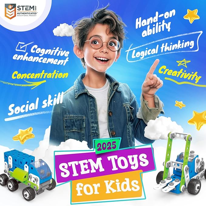 18 in 1 STEM Toys, SMIESSKIDDO 175 PCS Building Toys for Kids Ages 4-8 5-7 6-8 Educational Activities for Boys 4-6 8-10 Construction Creative Games Birthday Gifts for 4 5 6 7 8+ Year Old Boy Girl
