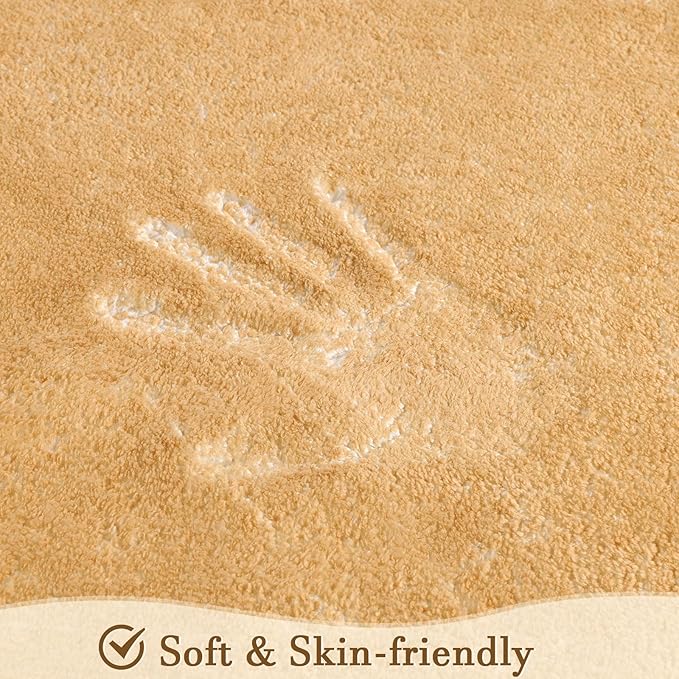 Topotdor Round Kids Play Rug Alphabet Nursery Area Rug Extra Large Soft Crawling Play Mat for Children Toddlers Bedroom (47 inch, Brown)