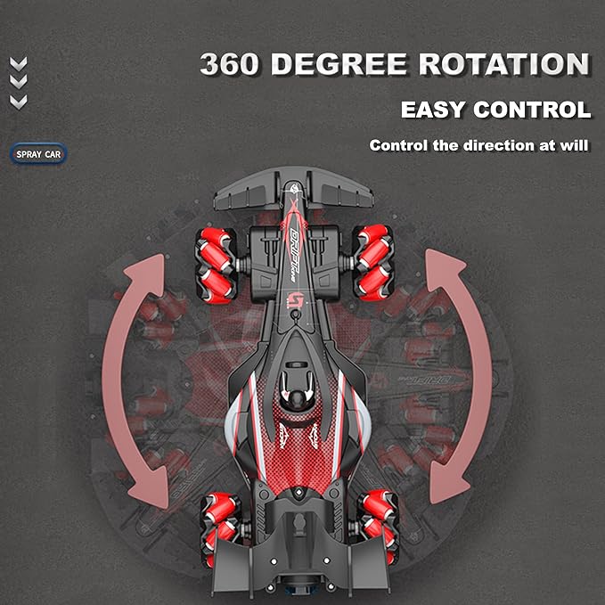 2.4GHz Remote Control Car - 360° Spin High-Speed Drift F1 Formula Racing, with Spray, Music & Light, Toy for Kids 8-12 Year Birthday Coolest Best Toy(Blue)