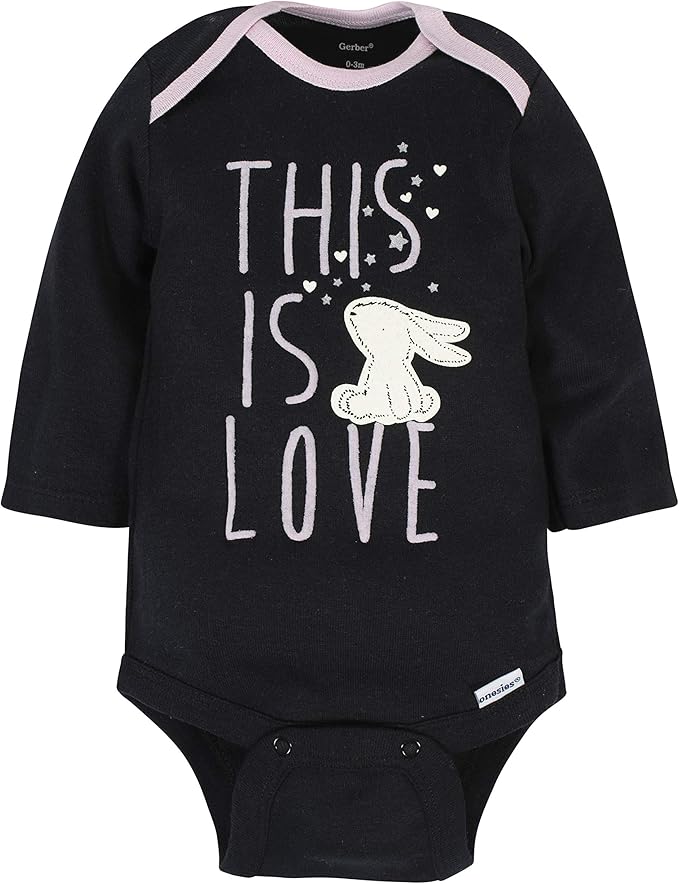 Gerber Baby Girls' 6-Pack Long-Sleeve Onesies Bodysuits