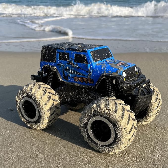 Threeking 1:16 Waterproof Monster Truck SUV Toys RC Cars Remote Control Car Truck Toys 4WD All Terrain Off-Road Car Toy Gifts Presents 6 7 8 9 10 11 12 Year Old Kids Boys Girls Toys