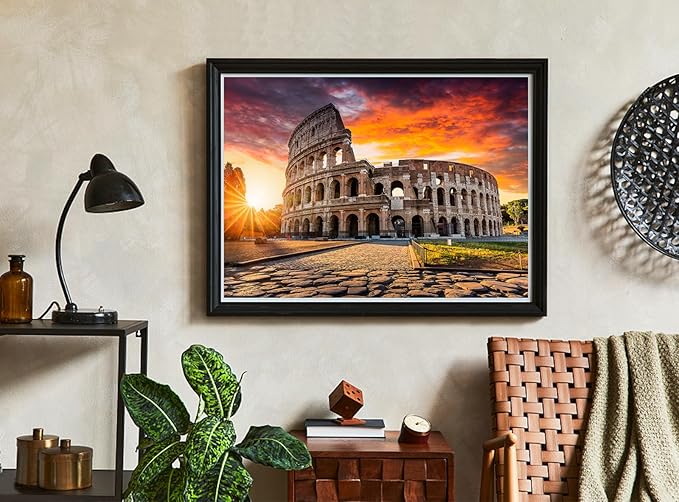 Jigsaw Puzzles 2 Pack 1000 Pieces - WISHDIAM Puzzles for Adults - Trevi Fountain & Colosseum City Impossible Hard Difficult Challenging Puzzles for Home Decor Birthday Party Gifts Toy for Men Women